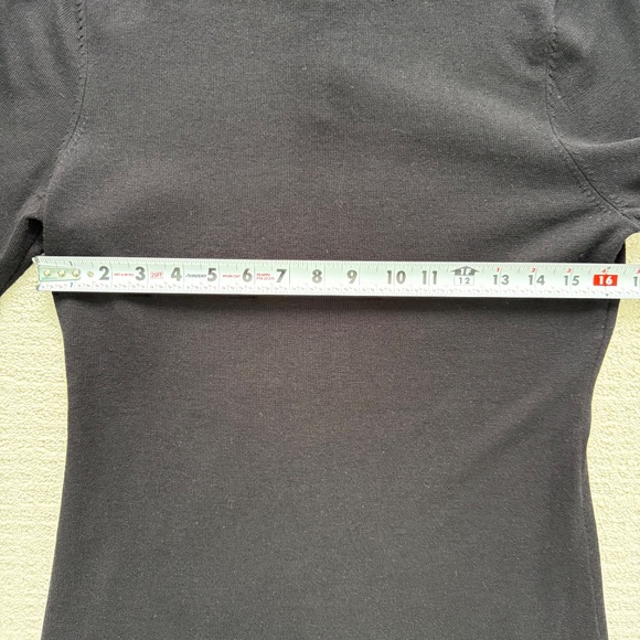 CALVIN KLEIN | Black Gold Studded Knit Sheath Dress Sz M - Picture 4 of 8